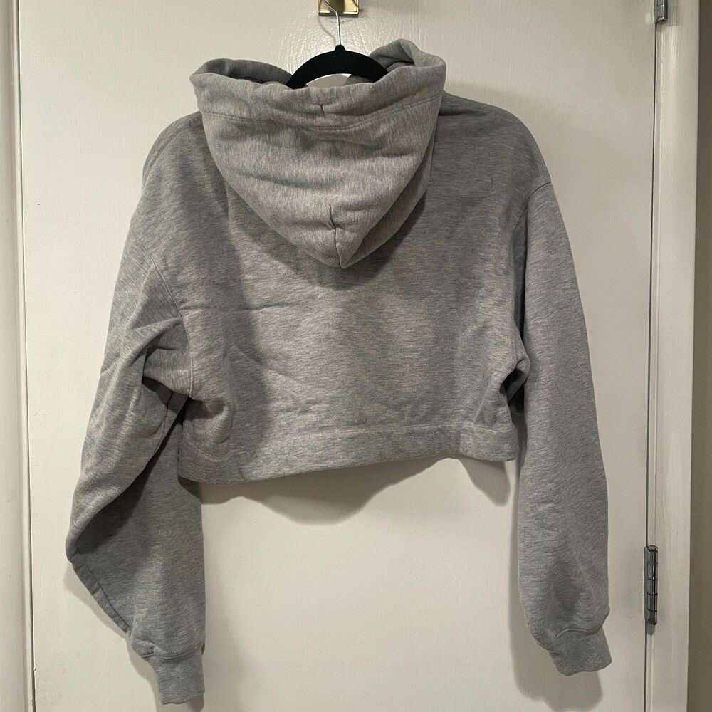 Alo Yoga Oversized Long Sleeve Cropped Hoodie Gray Size XS - Picture 6 of 8